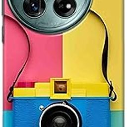 NDCOM for OnePlus 12 Cover, Premium OnePlus 12 Case, Durable One Plus 12 Cover, Protective Back Cover for OnePlus 12 Blue Yellow Camera Printed Hard Case-1