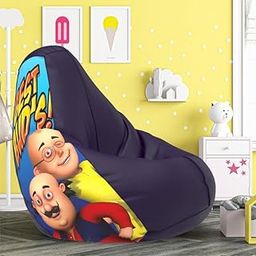 ComfyBean Bag with Beans Filled 5XL- Official: Motu Patlu Bean Bags - for Adults - Max User Height : 6-6.5 Ft. - Weight : 99-110 Kgs(Model: Motu Patlu_Artwork-9 - Indigo)-image-31