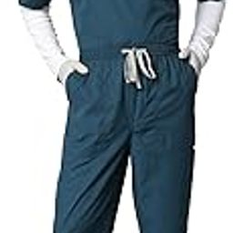 KNYA Men's Essentials Scrub Suit | 10 Pockets | Medical Scrub Top & Bottom | Half Sleeves | V neck | Uniform For Doctors And Dentists-image-104