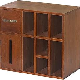 UJEAVETTE Wooden Storage Cabinet Showcase Mug Organizer for Bedroom Countertop Dresser-image-82