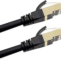 Cat8 Ethernet Cable High Speed Network Cable 40Gbps 2000Mhz/ Shielded Twisted Pair/Gold Plated RJ45 Interface Black 15m'-14