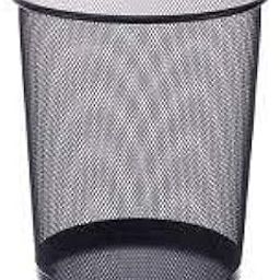 Mirclemetal Mesh Small Size Dustbin For Room For Kids,Waste Paper Basket, 235 X 265 X 190 Mm, Black - Open-Top-30