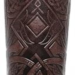 ™ 2xMedieval Bracers Adult PU Leather Gauntlet Wristband for Accessories Coffee Color 1pcs | Medieval & Renaissance | Reenactment & Theater | Costumes Reenactment Theater-image-16