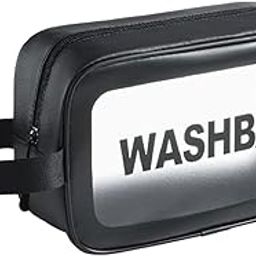 KHAMOSH TRADERS Leather Portable Zipper Makeup Wash Bag Organizer Carry Pouch Bag,Travel Storage Washbag For Women And Girls (Black), 10 CM-image-40