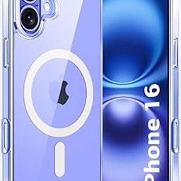 TheGiftKart Ultra-Hybrid Back Case Cover for iPhone 16 Compatible with MagSafe | Camera Protection | Hard Crystal Clear Back | Shockproof Bumper Case Cover for iPhone 16 (PC & TPU, Transparent)-31