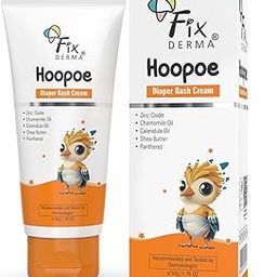 Fixderma Hoopoe Diaper Rash Cream for baby with Zinc Oxide & Panthenol | Prevent Rashes, Redness & Irritation | Baby Rash Cream | Dermatologist Tested (50G)-0