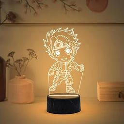 Gift Me Bazar 3D Illusion NarutoUzumaki369 Anime Desk Table Lamp with Warm White Light & On/Off Touch Button | Anime Home Decor Light | Birthday Gift for Anime Fan-12
