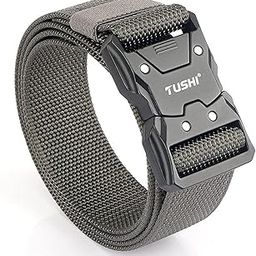 Military Style Quick Release Tactical Belt, Nylon Web Hiking Belt with Heavy Duty Seatbelt Buckle-image-52