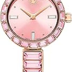 Matrix Bangle Watch – Swiss Made, Crystal Bracelet, Pink, Rose Gold-Tone Finish, Elegant Women’s Timepiece-image-60