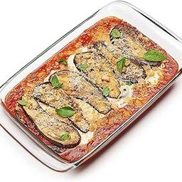 AGARO Elite Borosilicate Glass Baking Tray for Kitchen, 1600 ml, Baking Dish, Serving Bowl, Oven & Microwave, Dishwasher and Freezer safe, Rectangle, Transparent, Glass Bowl Container-1
