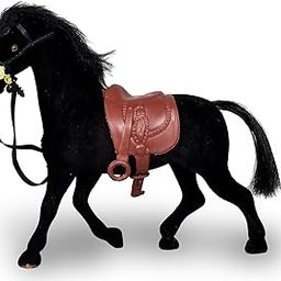 Brand Conquer Horse Toy Showpiece Leather Toy for Kids Play and Unique Showpiece Figurine for Home,Office Decor Home Decorative Kids Toy Regular Horse Toy Showpiece Toy for Kids Pack of 1 (Black)-33
