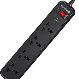 Honeywell Surge Protector, 4 Universal Sockets,15000Amp, 2 Meter Cord, Device Secure Warranty, Automatic Overload Protection, Spike Guard/Extension Board, Master Switch, 3Years Manufacturer Warranty-23