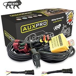 Auxpro Fog Light Wiring Harness Kit For Bike with Metal Switch | For Dual Color Light (White+Yellow) | High/Low Beam | Heavy Duty | 1 Year Warranty | Fully Compatible with LIU HJG/Other Lights-21