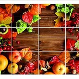 Kaushiki Collection Kitchen Wall Sticker Abstract Themed Oil Proof Waterproof Peel&Stick Heat Resistant Vinyl Wall Stickers For Kitchen Tiles Backsplash,Behind Gas Stoves,Desg-51,self adhesive-23