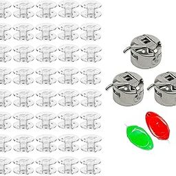 ZENITH Bobbin Case and Plastic Transparent Bobbins & Threader Sewing Machine Accessories Kit for Automatic Electric Sewing Machines, Compatible with Usha Janome, Bernette, Singer 8280, Brother (3 Bobbin case + 40 Plastic White Bobbins + 2 Threader)-image-87