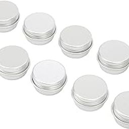 Empty Round Aluminum Tin, Screw Cover 5ml Sturdy Leakage Prevention Aluminum Tin Can for Solid Perfume for Travel-image-0