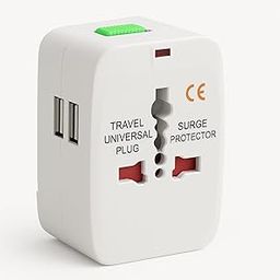 Universal Travel Charger Adapter with Dual USB Charger Ports- International Multipurpose All-in-One Solution for US, AUS, UK, EU, Europe, North/South America & 224+ Countries (White)-image-34