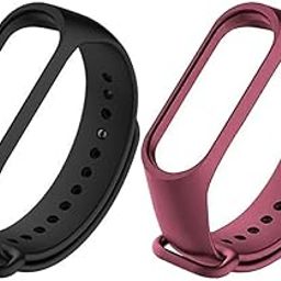 Estrenar Mi Band 3 Strap - Mi Band 4 Strap Original Soft Silicone Adjustable Replacement Wristband Straps, Belt, Bands for Xiaomi M3 & M4 Fitness Band (Device not Included)-4