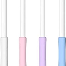 FAFALITHIC 3 Pack Silicone Grip Compatible with Apple Pencil 1st Generation Ergonomic iPencil Grip Holder Comfortable Writing & Precise Control (White/Purple/Pink)-11