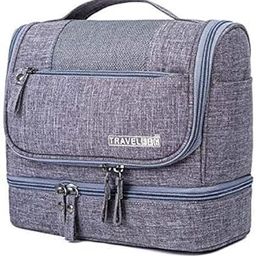 SoloTravel Polyester Travel Toiletry Cosmetic Bag Makeup (Msh0015M, Grey)-image-34