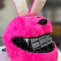 Asryd Funny Bunny Helmet Cover for Motorcycle Full Helmet Plush Protective Case for Motorcycle Helmet Cover Pink Color-picture-14