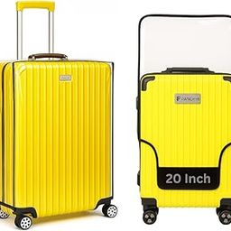 20 Inch Trolley Bag Cover, Suitcase Cover Transparent PVC Suitcase Cover with Zipper Dustproof Waterproof & Anti-Scratch Trolley Cover for Travel Accessories Pack of 1-39