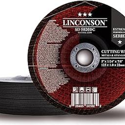 LINCONSON 25 Pack 5 Inch Cut Off Wheel for Metal & Stainless Steel Used On Angle Grinder 5”x1/24”x7/8" Depressed Center Disc (SD 5020DC)-image-35