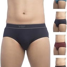 Men's Cotton Solid (Pack of 5) (Brief_Assorted-14