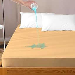 MODUOAK 100% Waterproof Premium Cotton Mattress Protector Single Size 72x36 Inch | Soft, Breathable & Noiseless | Mattress Cover Fits Upto 10 Inch (72X36 Inch, 6X3 Feet, Small, Beige)-image-8