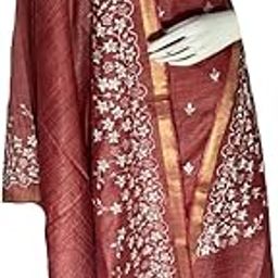 Women Banaswada Silk Unstitched hand Embroidery design Suit Set for Women & Girls| Salwar Suit Dress Material for Women&Girls |Top - 2.5 M,Bottom - 2.5M &Dupatta -2.5M | RSH220-25