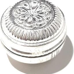 jc silver Pure Silver Box/dabbi for Multipurpose use, sindoor Box for Women, Kajal Box, Ginni Box, Pooja Items for Home light wight(wt.1.5 Grams)-25