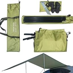 Proberos® Car Side Awning Sun Shelter, Rain Fly Backpacking Tent Tarp Shelter, UPF 50+ Sunshade Camping Awning Kit with Storage Bag, 118x78 inches Car Awning for Camping, Travel-image-72