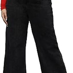 Wide Leg High Rise Plus Size Jeans for Women-image-11
