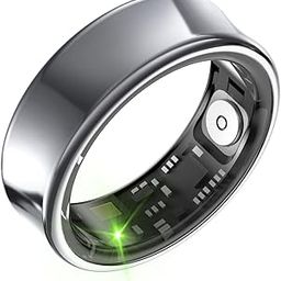 Tulbeys Smart Ring for Men & Women - 5ATM Waterproof, Health & Fitness Tracker, Heart Rate Monitor, Hand Gesture Brush Tiktok, Titanium Alloy Smart Rings for iOS/Android(DeepGray #8)-image-21