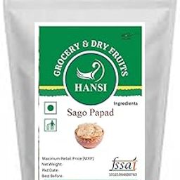 Hans'i Sabudana Khichiya, Sago Fryums, 1 kg, Vegetarian-image-65