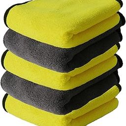 Nikavi Thick and Soft Absorbent Wash Cloth, Auto Care Microfiber Cleaning Cloth Yellow (Set of 3)-image-74