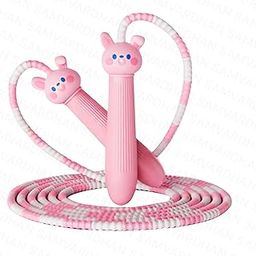 SAMVARDHAN Kids Skipping Rope Jump Rope, 6.5 Ft Adjustable Pvc Skipping Rope For Boys And Girls Fitness Pink Rabbit-image-74