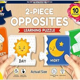 Webby Opposites 2 Pieces Learning Pack Jigsaw Puzzle, Montessori Early Educational Pre School Puzzle Toys for 2+ Years Kid-32