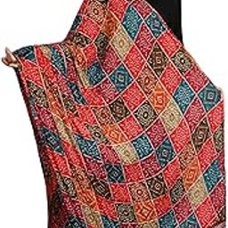 Women's Jaipuri Rajasthani Chinon Silk bandani Bandhej Dupatta With Lace Chunni (2.30 Meter)-picture-18