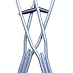 sln Height Adjustable 2Pcs Ultralight Underarm Crutch Axillary Walking Stick Aluminium Black-5