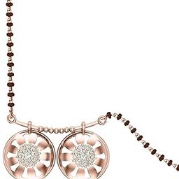 14k Rose Gold Diamond Mangalsutra for Women-image-95