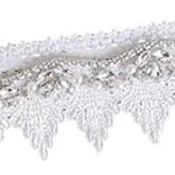 CALANDIS™ Women's Lace Crystal Leg Garter Belt Rings White | Garter Belts | Intimates & Sleep | Womens Clothing-image-92