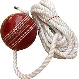 Hanging Leather Cricket Ball for Practice – Durable Swing Training Ball with Strong Rope, Ideal for Indoor Outdoor Net Practice, Bowling & Batting Drills-image-41