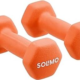 Amazon Brand - Solimo Neoprene Dumbbell 1kg, Set of 2 (Orange)-11