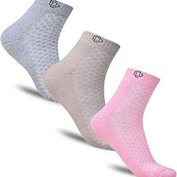 Socks For Women's sprts Casual Ankle Length (Pack of 3) (Grey Purple Beige, 3)-image-43