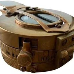Vintage Solid Brass WWII Military Pocket Compass Working Nautical Marine Navigational Tool Gift-61
