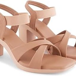 Stylish Fancy Block Heel Sandal With Ankle Strap For Women & Girls | Casual Women Heel Sandals |-image-16