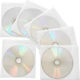 Professional Branded Premium Class cd and DVD Sleeves I Double Sided Sleeves with Flap I White or transperant Cover with one pcs WRITEX DVD Free (Pack of) (100 pcs)-4