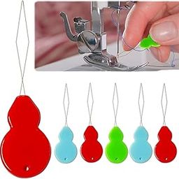 RIANZ Needle Threaders, Plastic Needle Threaders for Hand Sewing, Gourd Shaped Sewing Machine Needle Threaders, Threader for Small Eye Needles, Embroidery, DIY Arts (Multi-Color Pack of 5)-26