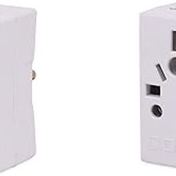 Cona Smyle N7296 13A Flat Pin 3-Pin International Multi-Plug, 240V AC, White, Pack of 2-image-97